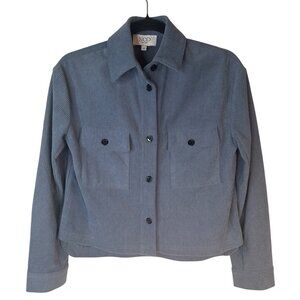 Nod New York Blue Small Ribbed Button-Up Corduroy Jacket